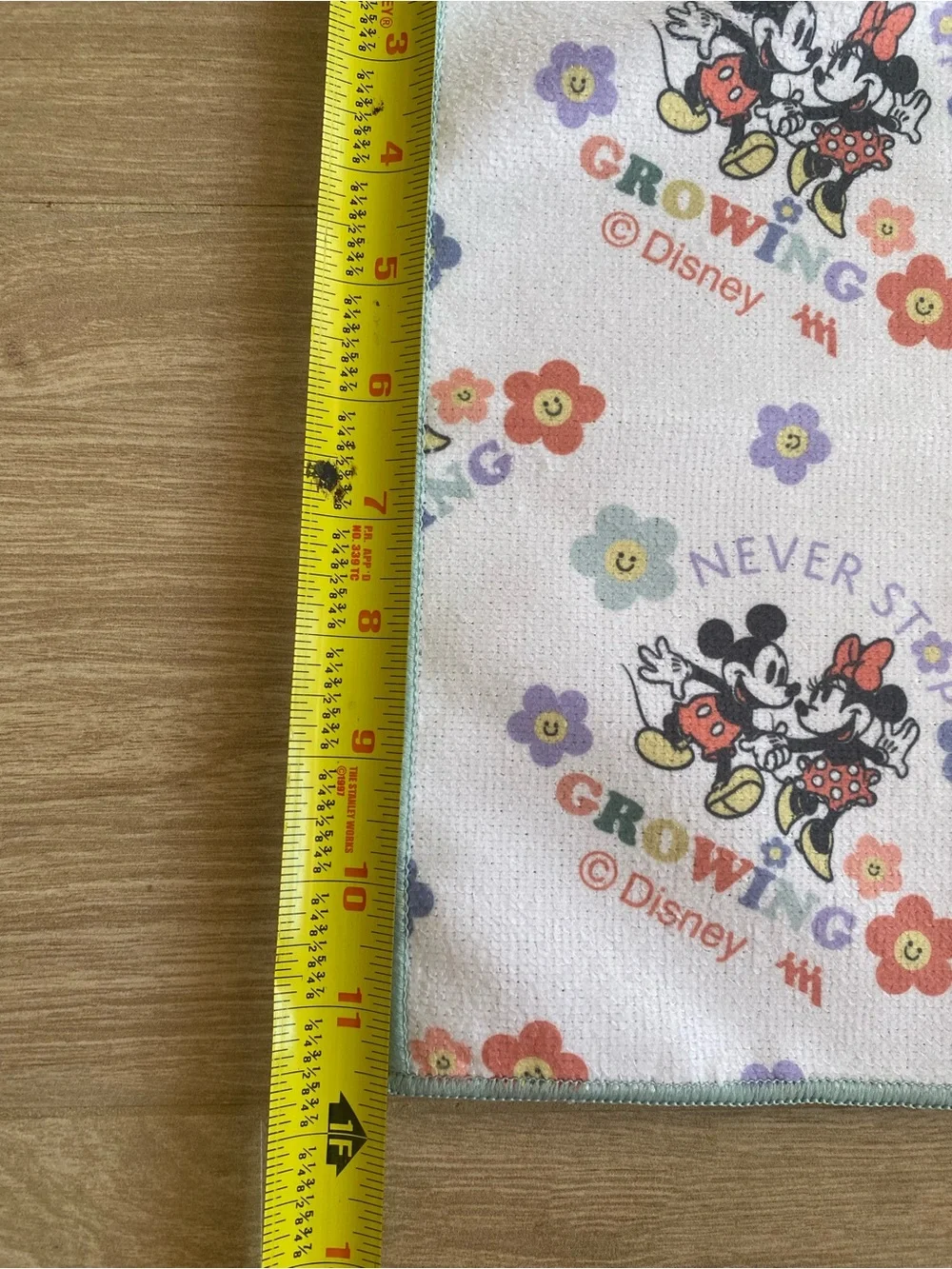 Disney Kids Floral Minnie Microfiber Wash Cloth - White with Pastel Flowers